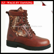 Hunting boots with suede and camoflage upper